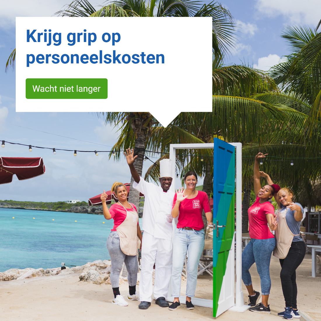 Campaign ad on a beach