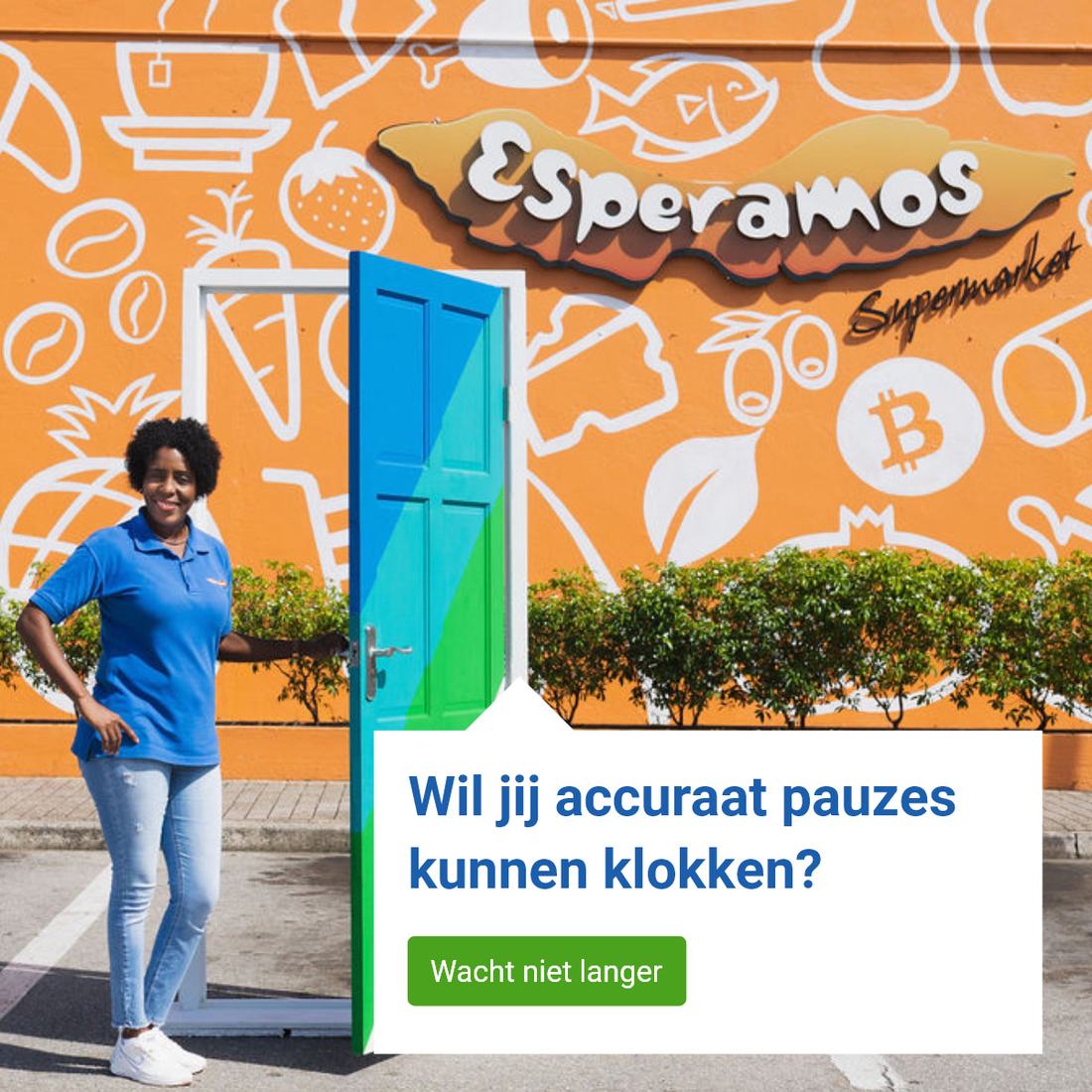 Campaign ad outside a supermarket